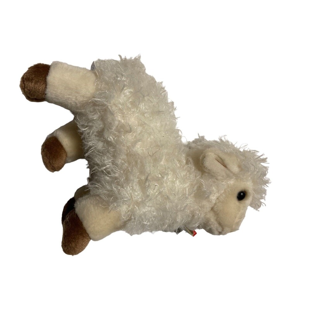 Miyoni‎ Aurora Mary Baby Goat & Lamb Plush White Shaggy Stuffed Animal Toy
